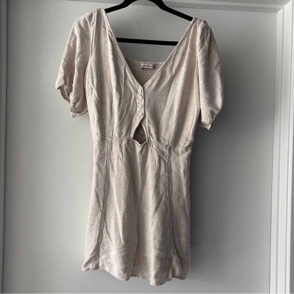 Abercrombie & Fitch Cream Mini Dress